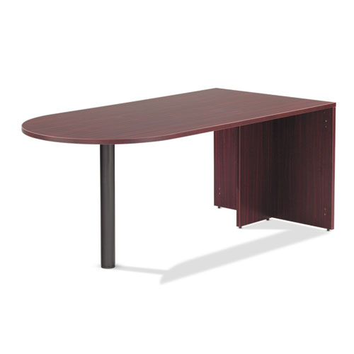 Alera Valencia Series D-Top Desk, 71" x 35.5" x 29.63", Mahogany. Picture 2