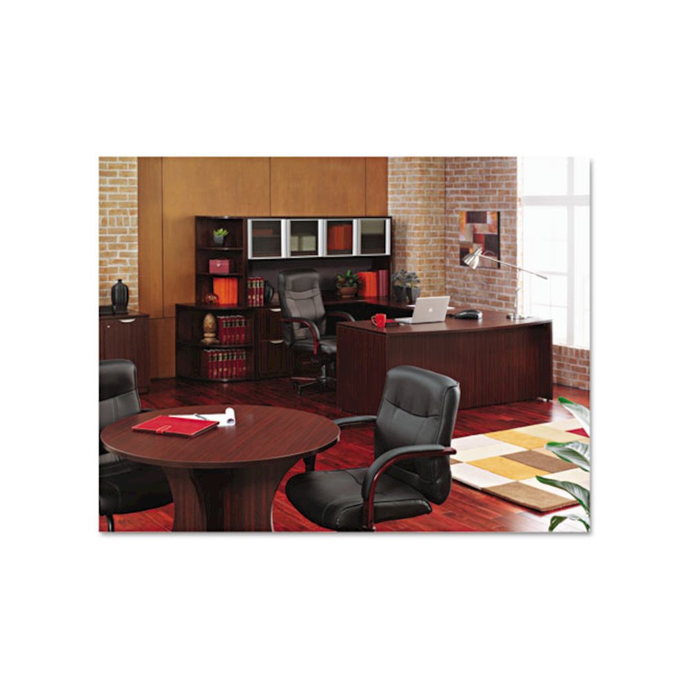 Glass Door Set With Silver Frame For 72" Wide Hutch, 17w x 16h, Clear, 4 Doors/Set. Picture 4