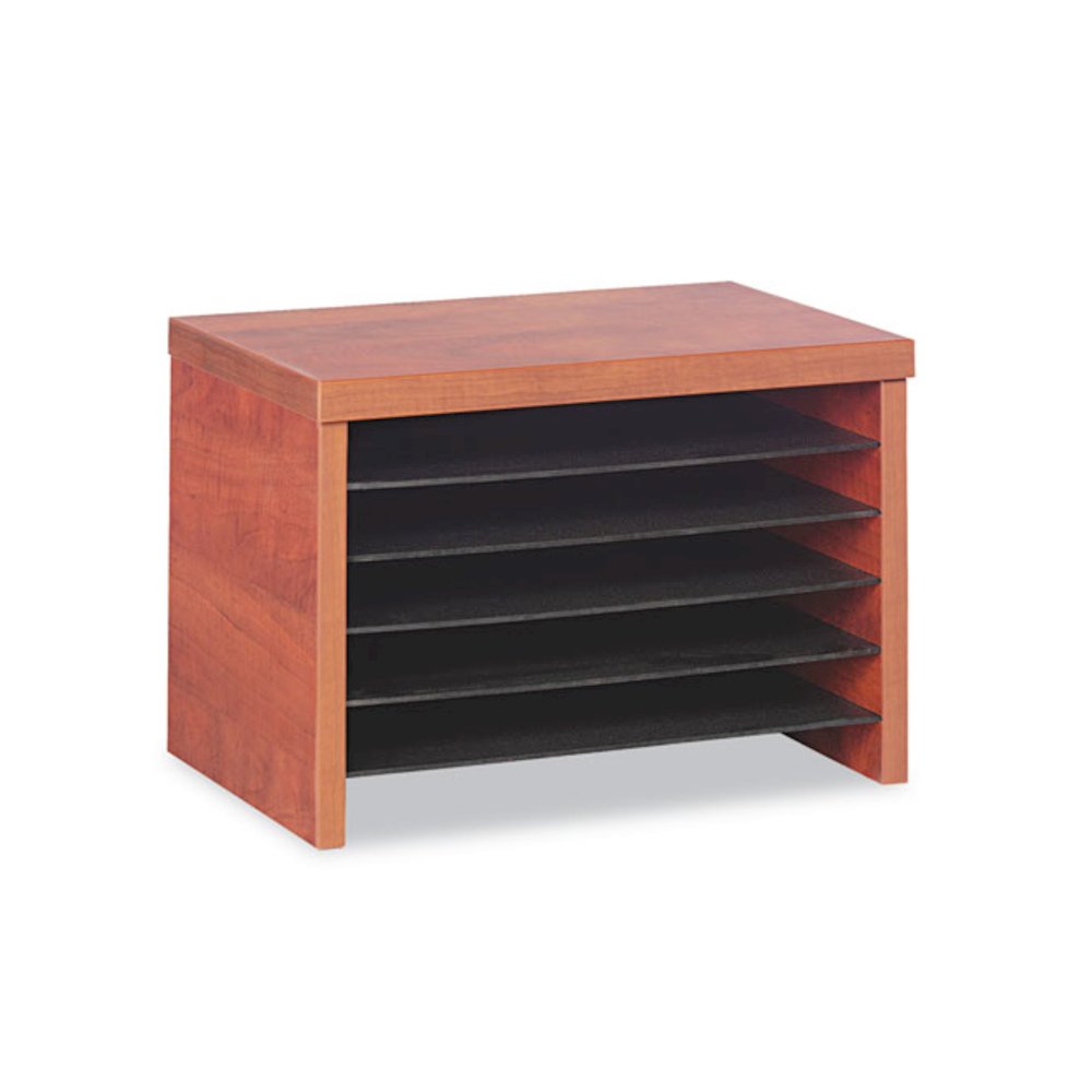 Alera Valencia Series Under-Counter File Organizer, 6 Sections, 15.75" x 9.88" x 10.88", Medium Cherry. Picture 1