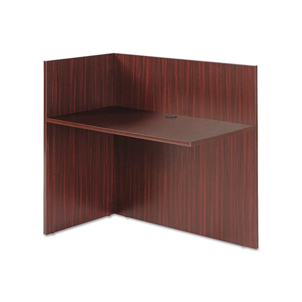 Alera Valencia Reversible Reception Return, 44.13w x 23.63d x 41.5h, Mahogany. Picture 1