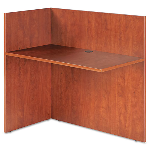 Alera Valencia Reversible Reception Return, 44.13w x 23.63d x 41.5h, Medium Cherry. Picture 1
