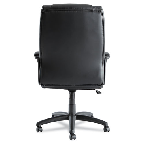 Alera Fraze Series Executive High-Back Swivel/Tilt Bonded Leather Chair, Supports 275 lb, 17.71" to 21.65" Seat Height, Black. Picture 8