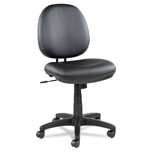 Alera Interval Series Swivel/Tilt Task Chair, Bonded Leather Seat/Back, Up to 275 lb, 18.11" to 23.22" Seat Height, Black. Picture 6