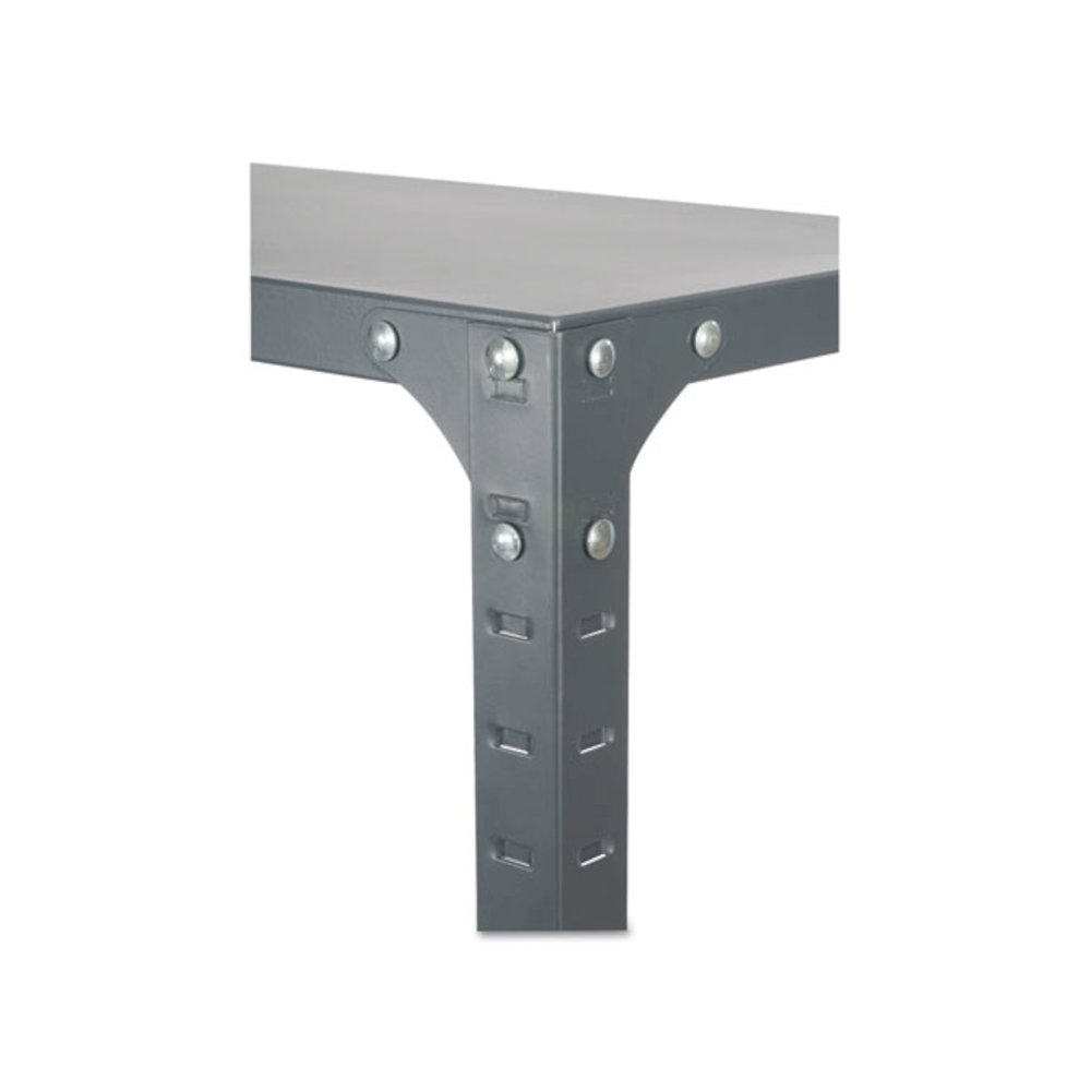 Commercial Steel Shelving Unit, Six-Shelf, 36w x 24d x 75h, Dark Gray. Picture 2