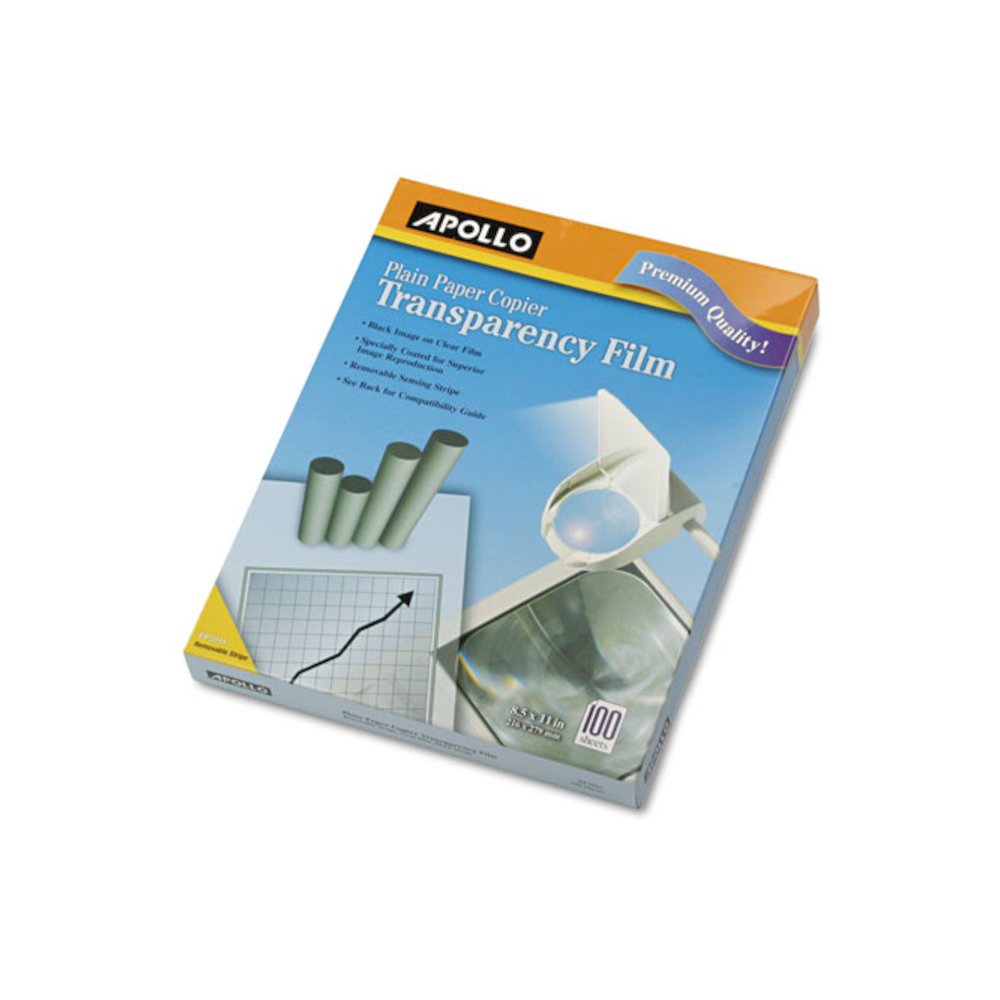 Plain Paper Laser Transparency Film with Handling Strip, 8.5 x 11, Black on Clear, 100/Box. Picture 2