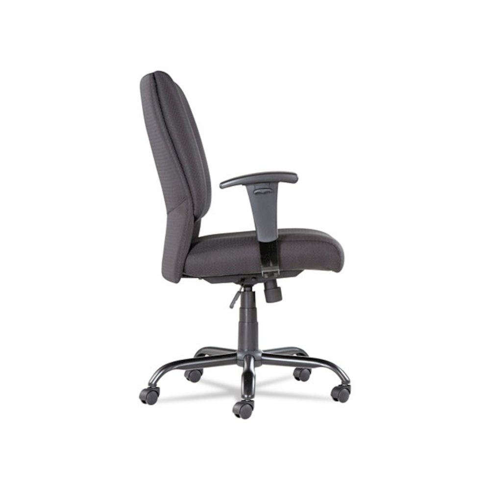Big/Tall Swivel/Tilt Mid-Back Chair, Supports Up to 450 lb, 19.29" to 23.22" Seat Height, Black. Picture 2