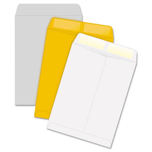 Catalog Envelope, 28 lb Bond Weight Kraft, #10 1/2, Square Flap, Gummed Closure, 9 x 12, White, 100/Box. Picture 2