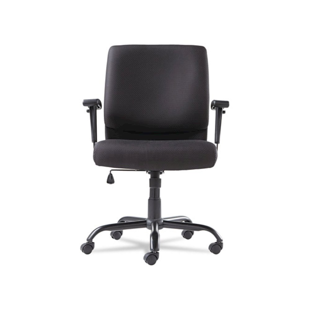 Big/Tall Swivel/Tilt Mid-Back Chair, Supports Up to 450 lb, 19.29" to 23.22" Seat Height, Black. Picture 6