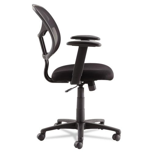 Swivel/Tilt Mesh Task Chair with Adjustable Arms, Supports Up to 250 lb, 17.72" to 22.24" Seat Height, Black. Picture 5
