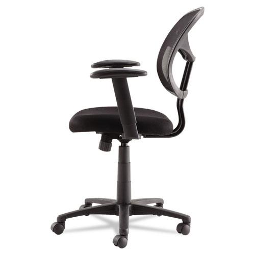 Swivel/Tilt Mesh Task Chair with Adjustable Arms, Supports Up to 250 lb, 17.72" to 22.24" Seat Height, Black. Picture 3