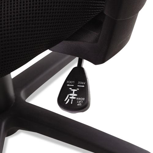 Swivel/Tilt Mesh Task Chair with Adjustable Arms, Supports Up to 250 lb, 17.72" to 22.24" Seat Height, Black. Picture 8