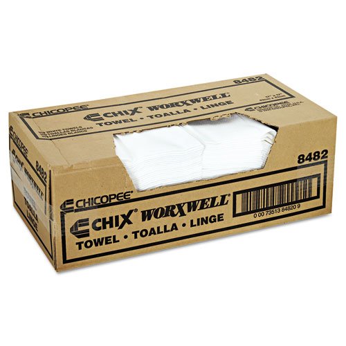 Durawipe Shop Towels, 17 x 17, Z Fold, White, 100/Carton. Picture 3