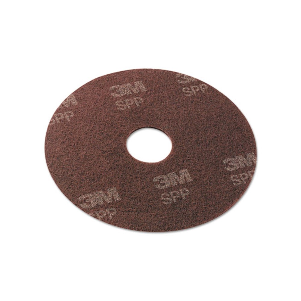 Surface Preparation Pad, 17" Diameter, Maroon, 10/Carton. Picture 1