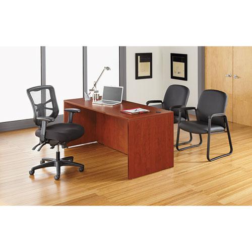Alera Elusion Series Mesh High-Back Multifunction Chair, Supports Up to 275 lb, 17.2" to 20.6" Seat Height, Black. Picture 7