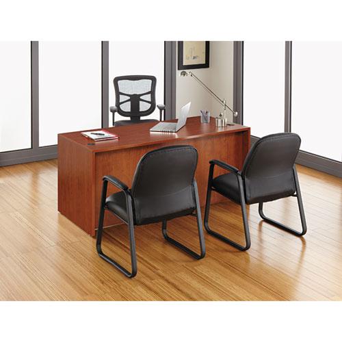 Alera Elusion Series Mesh High-Back Multifunction Chair, Supports Up to 275 lb, 17.2" to 20.6" Seat Height, Black. Picture 9
