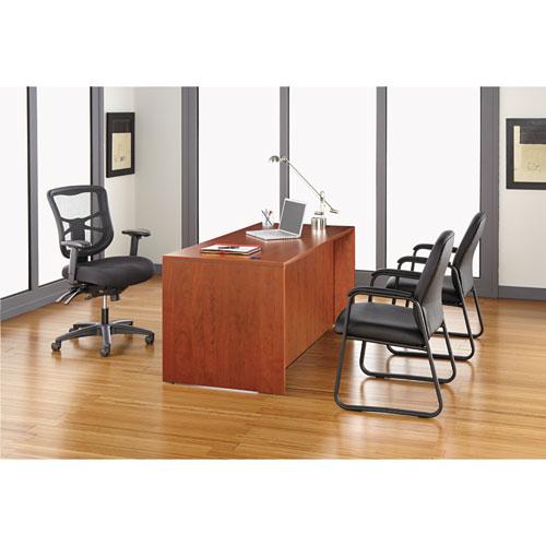 Alera Elusion Series Mesh High-Back Multifunction Chair, Supports Up to 275 lb, 17.2" to 20.6" Seat Height, Black. Picture 8