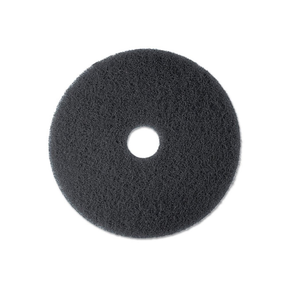 Low-Speed Stripper Floor Pad 7200, 13" Diameter, Black, 5/Carton. Picture 1