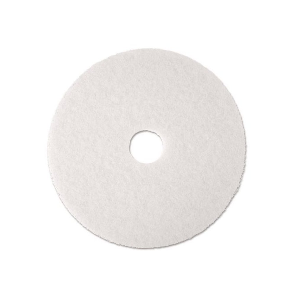 Low-Speed Super Polishing Floor Pads 4100, 13" Diameter, White, 5/Carton. Picture 2
