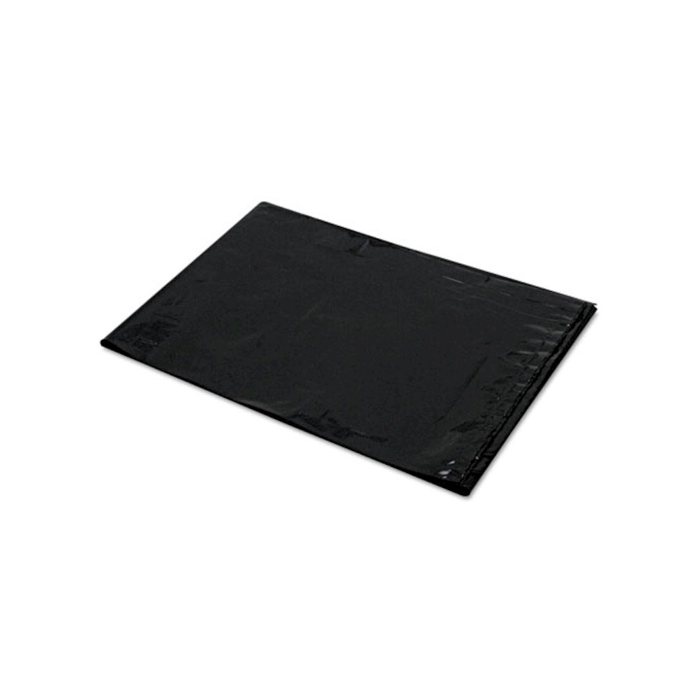 Low-Density Can Liners, 60 gal, 1.6 mil, 22" x 58", Black, Flat Pack, 100/Carton. Picture 2