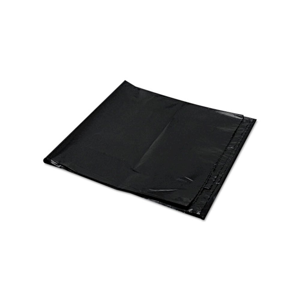 Low-Density Can Liners, 56 gal, 1.6 mil, 43" x 47", Black, Flat Pack, 100/Carton. Picture 2