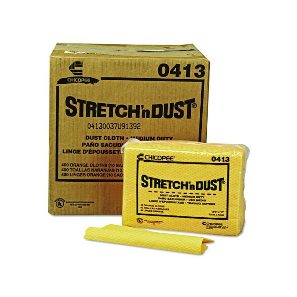 Stretch 'n Dust Cloths, 12.6 x 17, Yellow, 40/Pack, 10 Packs/Carton. Picture 1