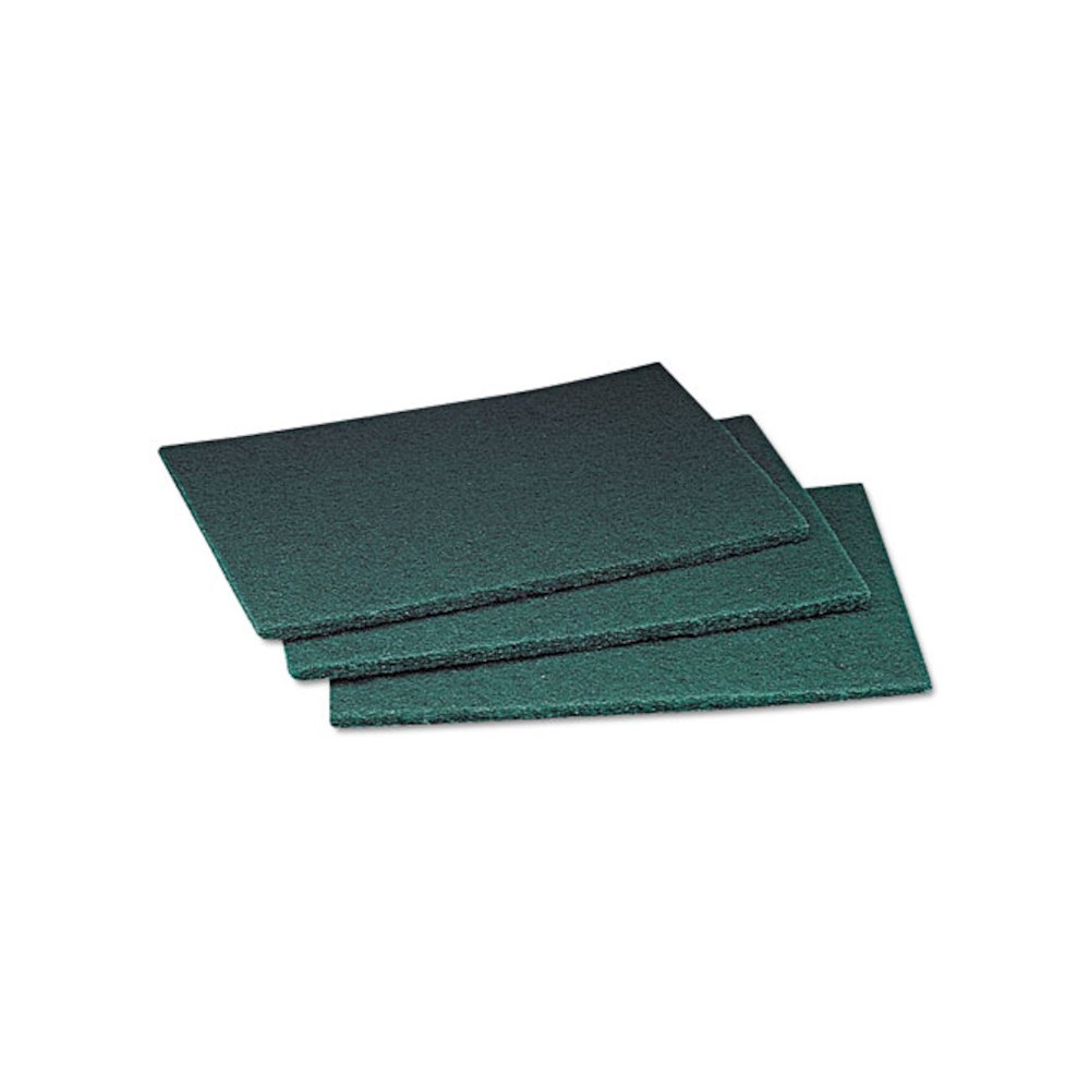 Commercial Scouring Pad 96, 6 x 9, Green, 20 Pads/Box, 3 Boxes/Carton. Picture 1