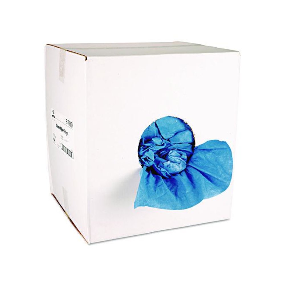 VeraClean Critical Cleaning Wipes, Creped Texture, Crumple, 1-Ply, 14 x 14, Unscented, Blue, 250/Carton. Picture 1