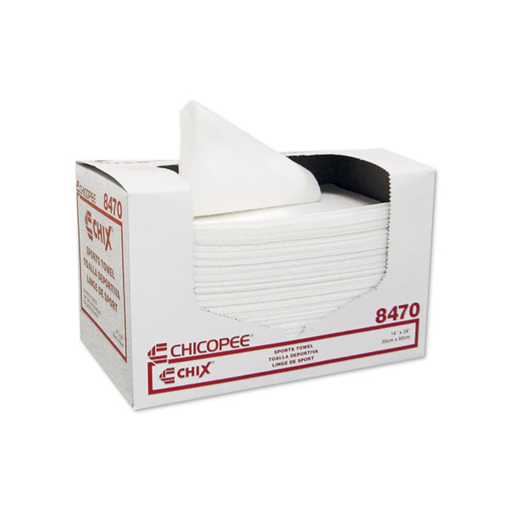 Sports Towels, 14 x 24, White, 100 Towels/Pack, 6 Packs/Carton. Picture 1