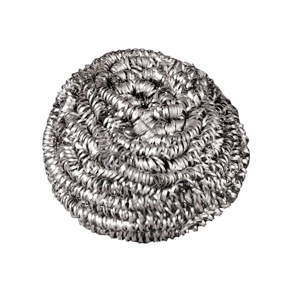 Stainless Steel Scrubber, Medium Size, Steel Gray, 72/Carton. Picture 2