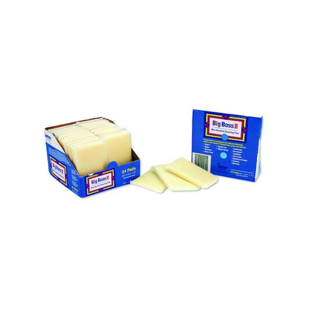 Non-Scratch Scouring Pads, 3.5 x 5.5, Yellow, 24/Carton. Picture 1