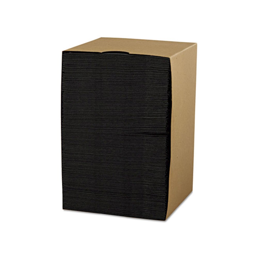 Embossed Beverage Napkins, 2-Ply, 9.5 x 9.5, Black, 1,000/Carton. Picture 4