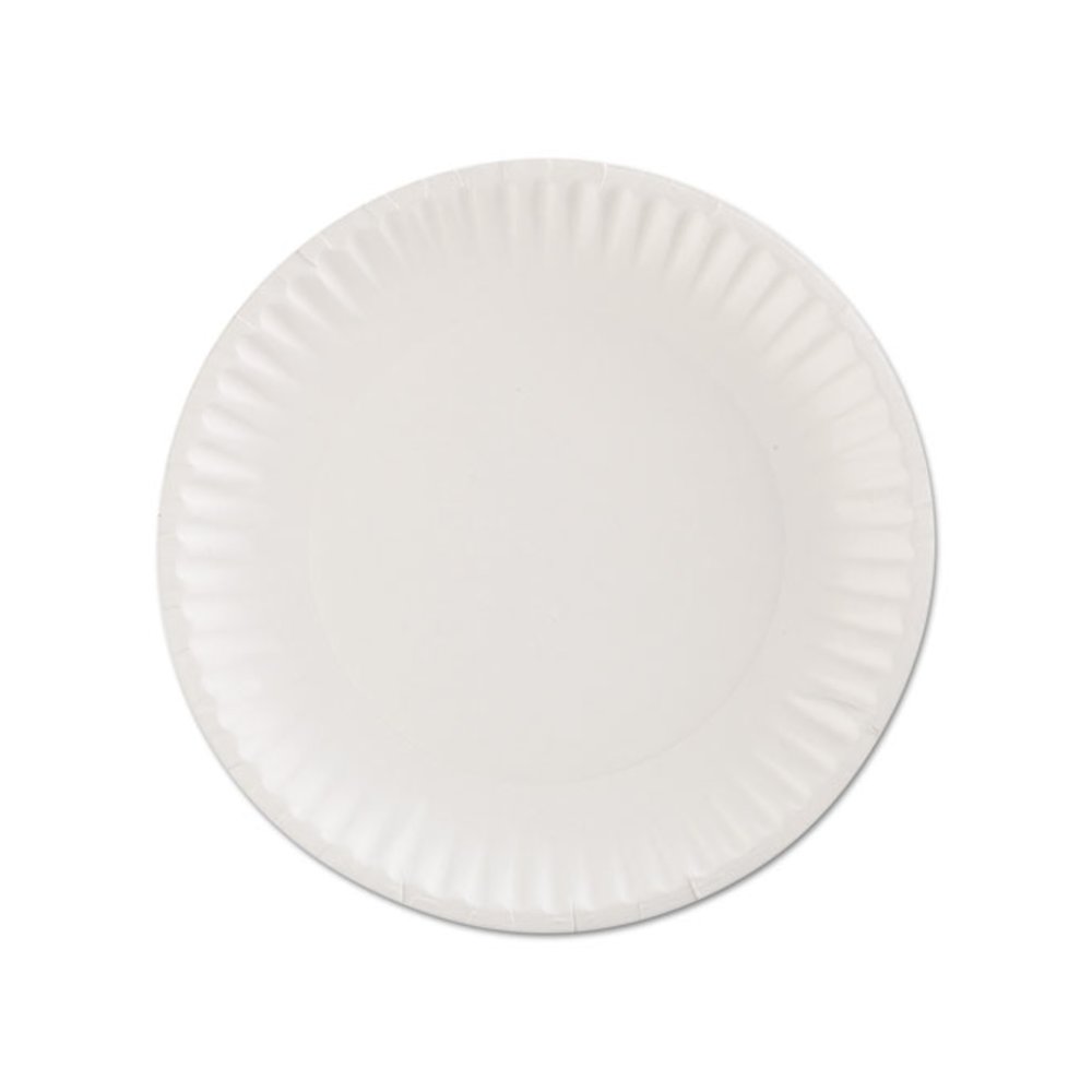 Gold Label Coated Paper Plates, 9" dia, White, 100/Pack, 10 Packs/Carton. Picture 2