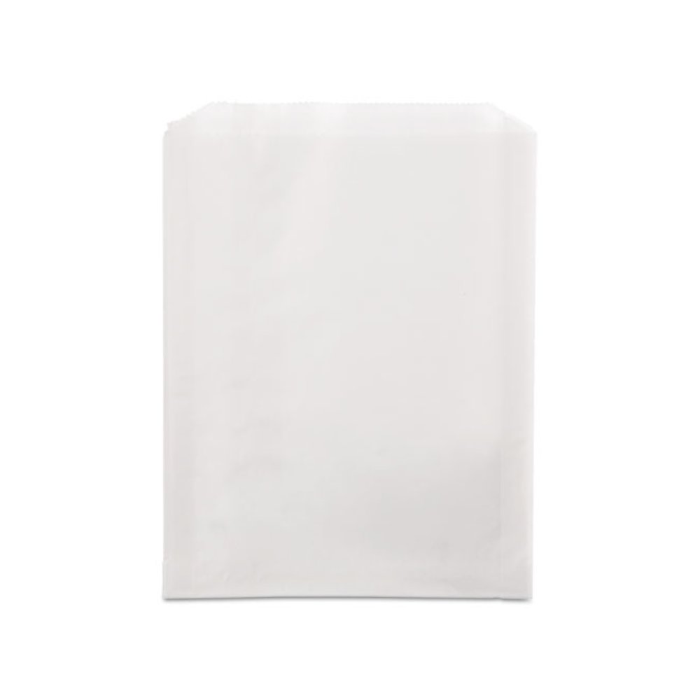 Grease-Resistant Single-Serve Bags, 6.5" x 1" x 8", White, 2,000/Carton. Picture 2