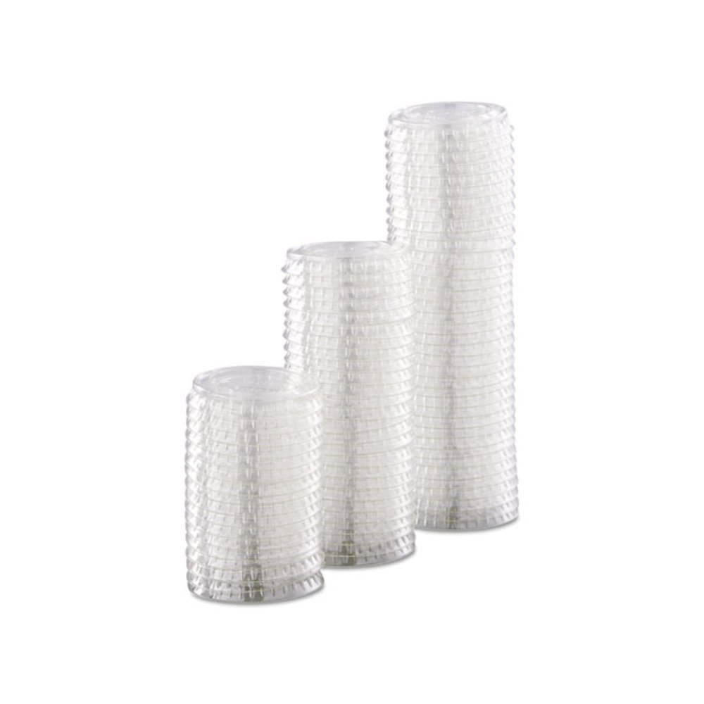 Portion/Souffle Cup Lids, Fits 0.5 oz to 1 oz Portion Cups, Plastic, Clear, 125/Pack, 20 Packs/Carton. Picture 5