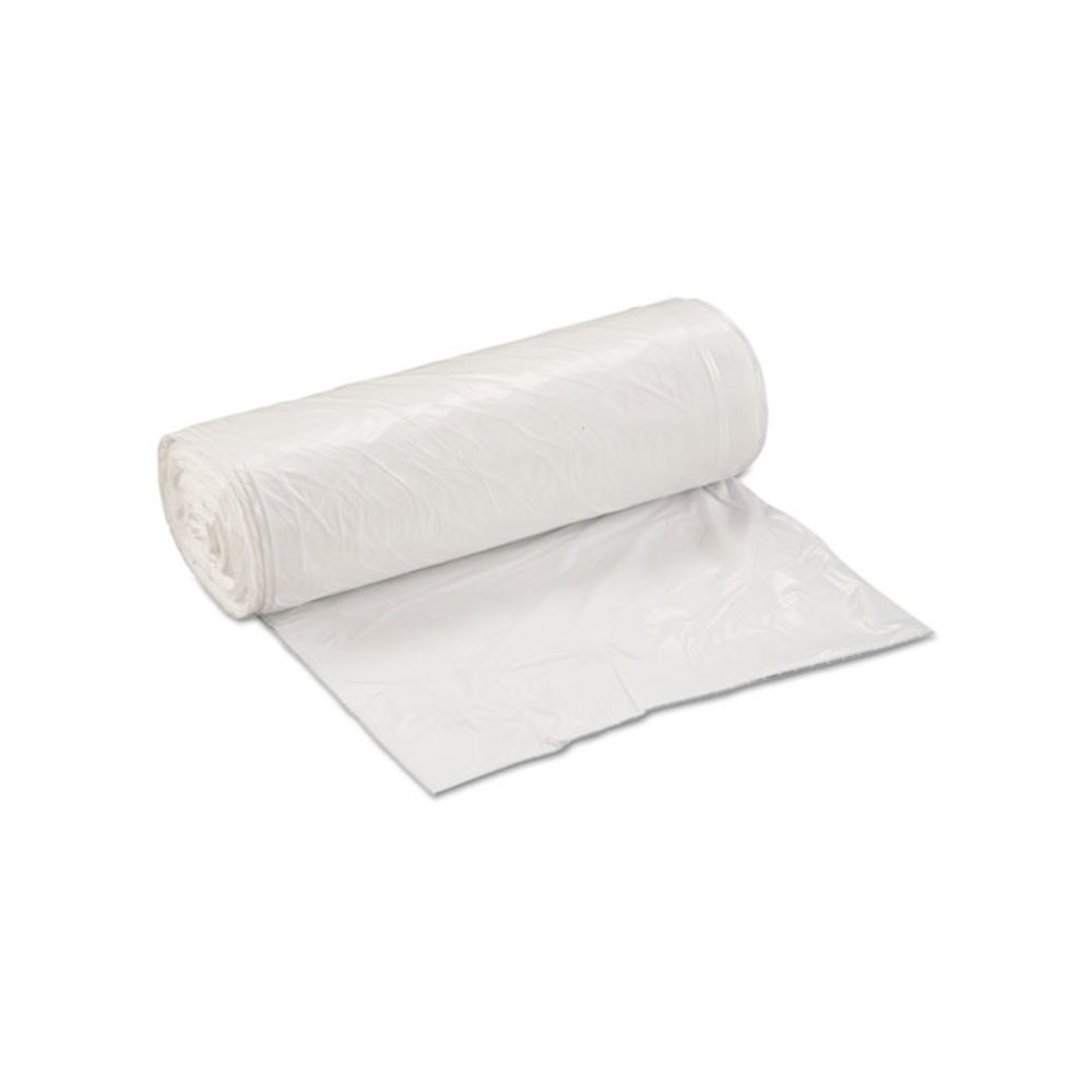 Low-Density Commercial Can Liners, 30 gal, 0.8 mil, 30" x 36", White, Interleaved Roll, 25 Bags/Roll, 8 Rolls/Carton. Picture 1