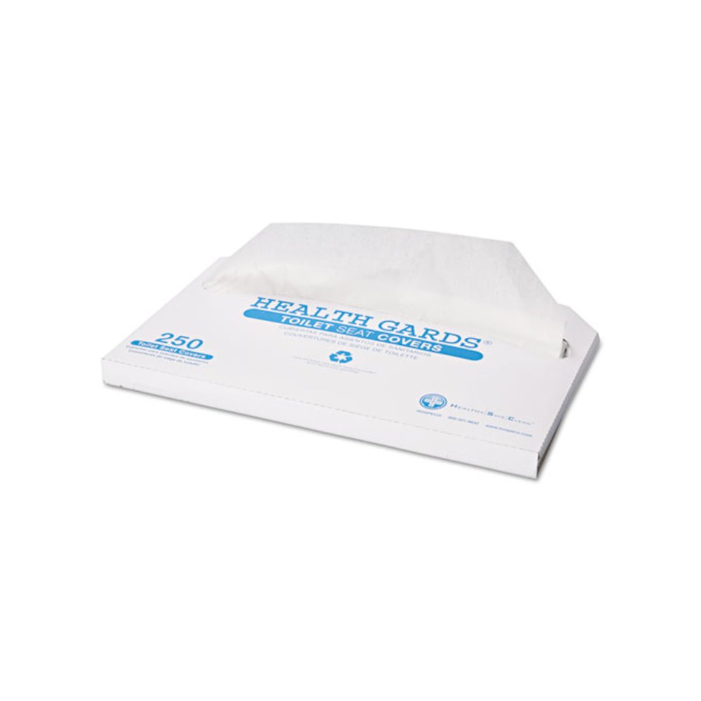 Health Gards Toilet Seat Covers, Half-Fold, 14.25 x 16.5, White, 250/Pack, 10 Boxes/Carton. Picture 2