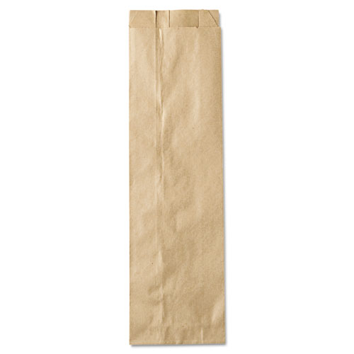 Liquor-Takeout Quart-Sized Paper Bags, Quart Size, 4.25" x 2.5" x 16", Natural, 500/Bundle. Picture 3