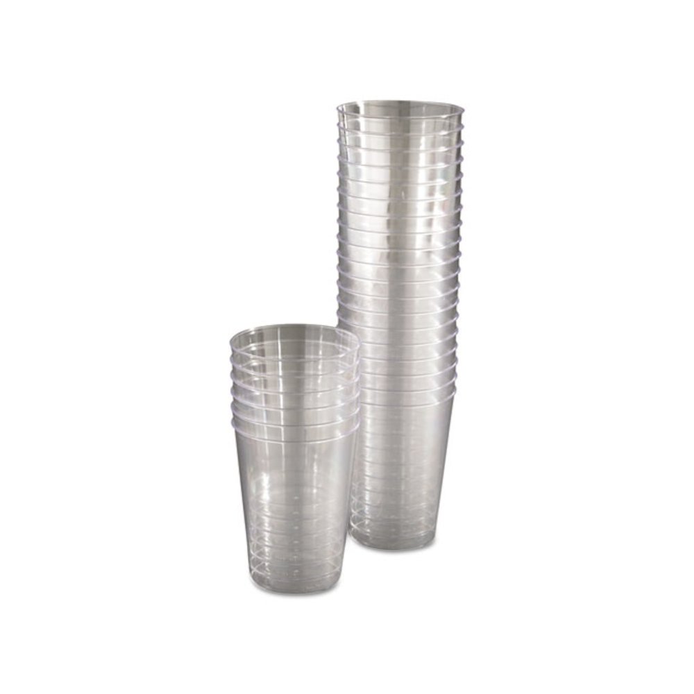 Comet Plastic Tumblers, 10 oz, Clear, 25/Pack, 20 Packs/Carton. Picture 3