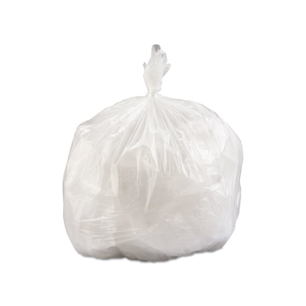 High-Density Commercial Can Liner Value Pack, 33 gal, 14 mic, 33" x 39", Clear, Interleaved Roll, 25 Bags/Roll, 10 Rolls/CT. Picture 1