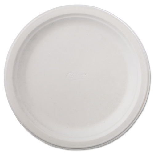 Classic Paper Dinnerware, Plate, 9.75" dia, White, 125/Pack, 4 Packs/Carton. Picture 1