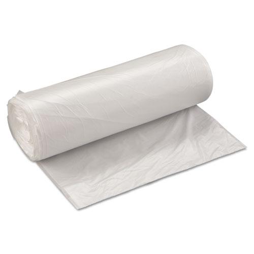 High-Density Commercial Can Liner Value Pack, 60 gal, 19 mic, 38" x 58", Clear, Interleaved Roll, 25 Bags/Roll, 6 Rolls/CT. Picture 1