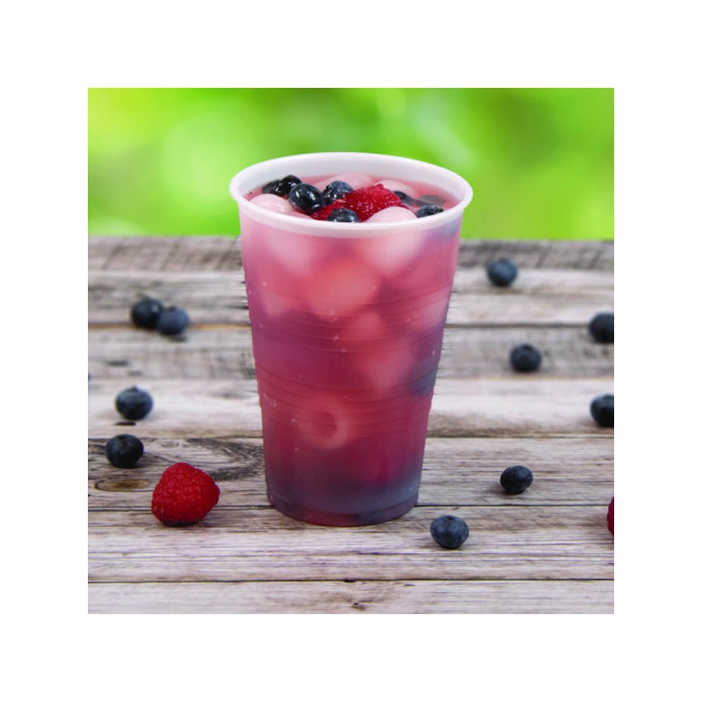 High-Impact Polystyrene Cold Cups, 16 oz, Plastic, Translucent, 50/Sleeve, 20 Sleeves/Carton. Picture 6