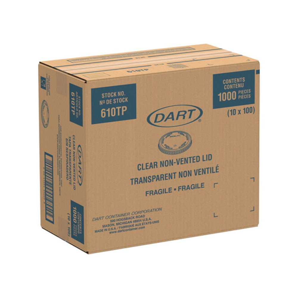 Plastic Flat Cold Cup Lid, No Straw Slot, Fits 9 oz to 10 oz Cold Cups, Plastic, Clear, 1,000/Carton. Picture 4
