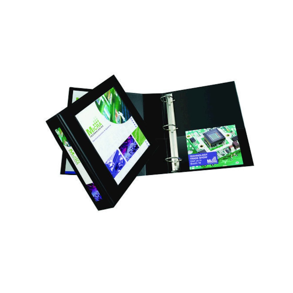 7510017035693, SKILCRAFT Framed Slant-D Ring View Binder, 3 Rings, 3" Capacity, 11 x 8.5, Black. Picture 1