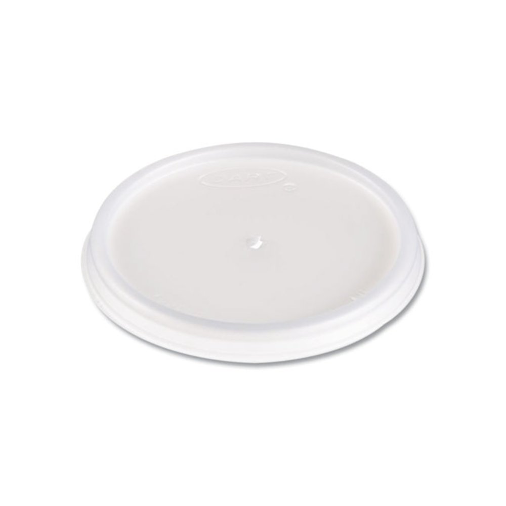 Plastic Lids, Vented, Fits 4 oz Hot Cups, Translucent, 100/Pack, 10 Packs/Carton. Picture 1