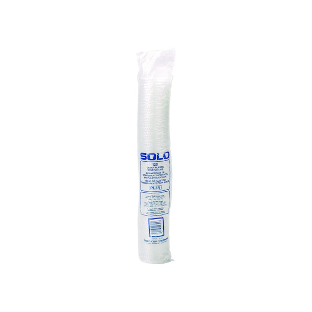 Portion/Souffle Cup Lids, Fits 3.25 oz to 9 oz Portion Cups, Plastic, Clear, 125/Pack, 20 Packs/Carton. Picture 2