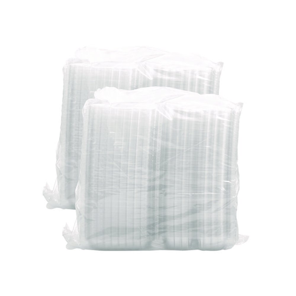 ClearSeal Hinged-Lid Plastic Containers, 8.25 x 8.25 x 3, Clear, Plastic, 125/Pack, 2 Packs/Carton. Picture 3
