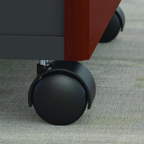 Series C Mobile Pedestal File, Left/Right, 3-Drawers: Box/Box/File, Legal/Letter/A4/A5, Cherry/Gray, 15.75" x 20.25" x 27.88". Picture 6