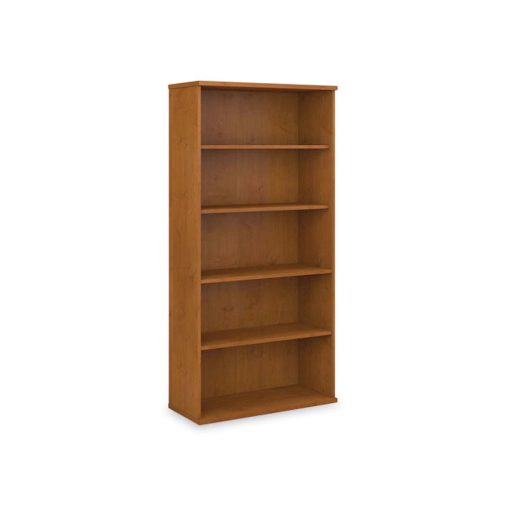 Series C Collection Bookcase, Five-Shelf, 35.63w x 15.38d x 72.78h, Natural Cherry. Picture 1