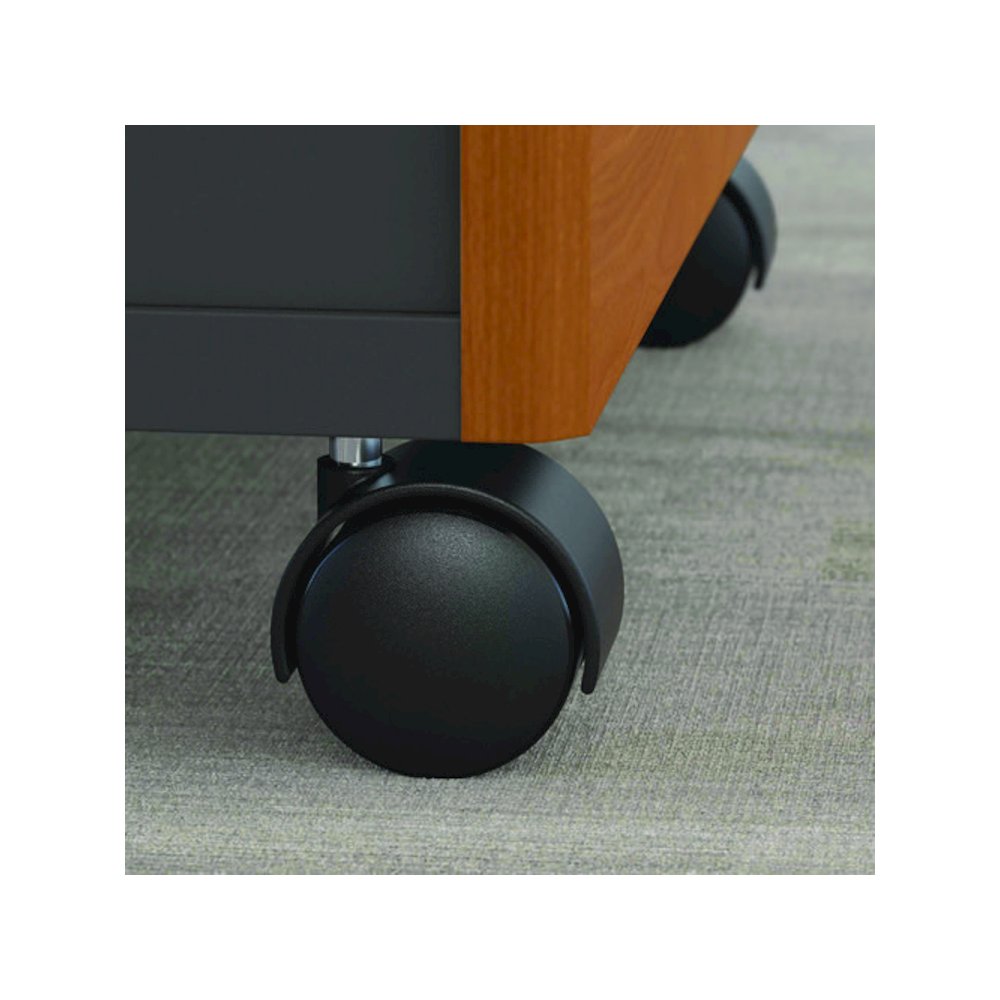 Series C Mobile Pedestal File, Left/Right, 3-Drawers: Box/Box/File, Legal/Letter/A4/A5, Cherry/Gray, 15.75" x 20.25" x 27.88". Picture 5